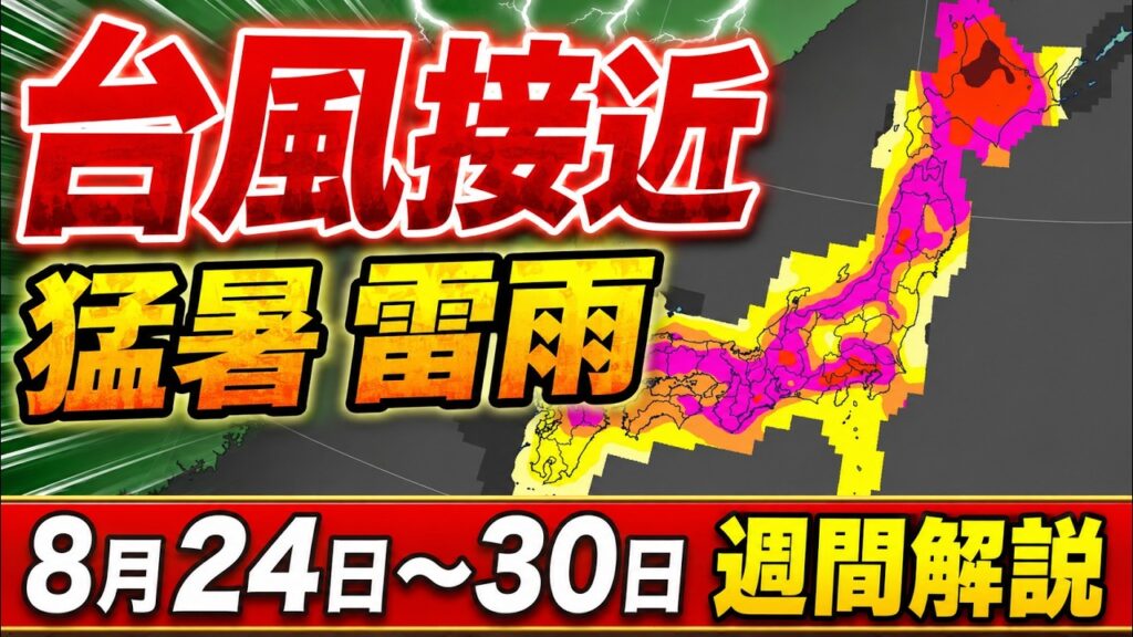 【猛暑・雷雨・台風】今週は各地で天気急変　沖縄・奄美は台風18号接近で大荒れ｜週間解説 #台風18号 #ゲリラ雷雨 #大雨