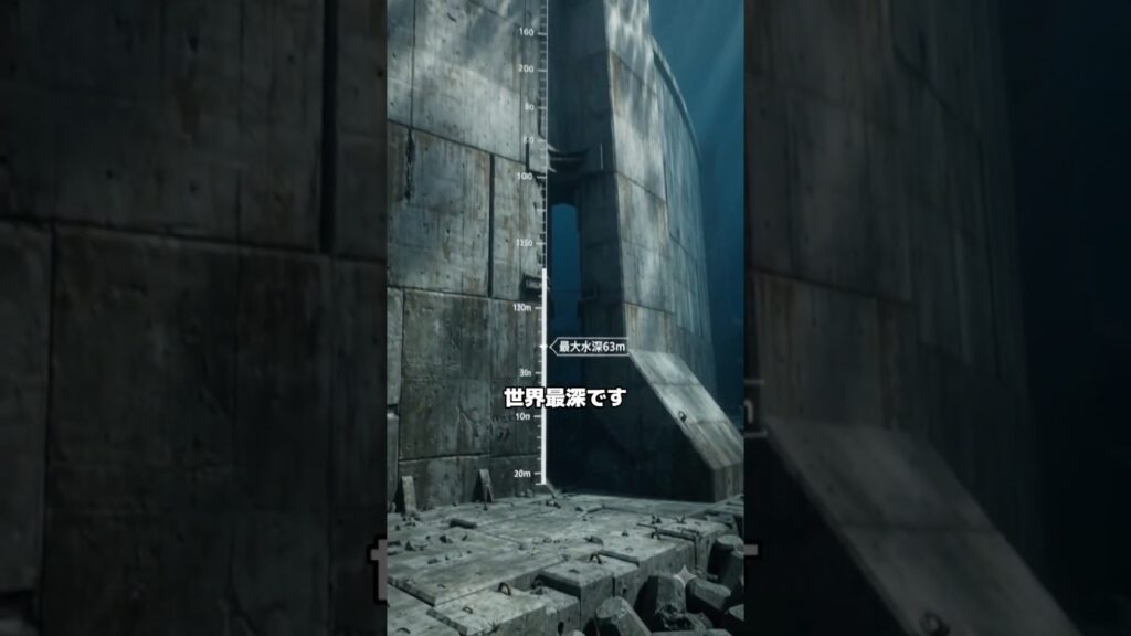 最大水深63m・総延長1,960m…世界最深の防波堤の正体 #Shorts