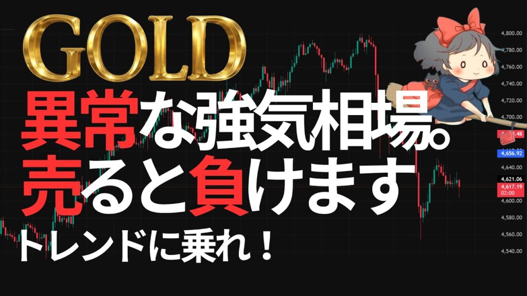 【⚡ゴールド確信💡】週足が示す異常相場、次の関門4,700でやっと落ち着くか。逆張りは退場です｜XAUUSD/金価格/FX