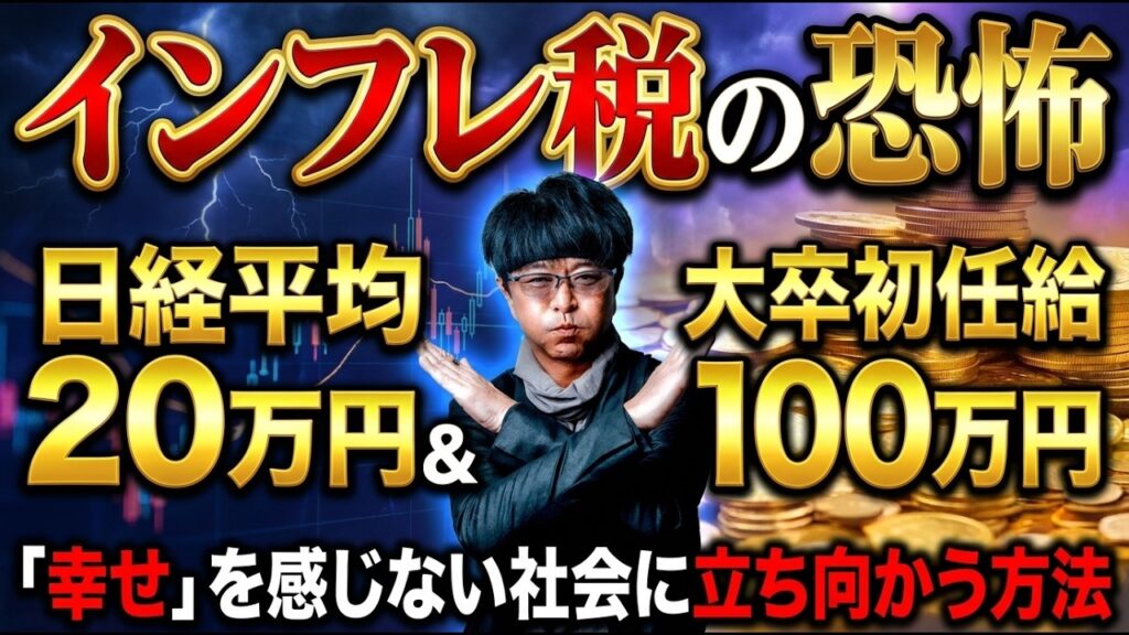 【インフレ税の恐怖】日経平均20万円&大卒初任給100万円→なのに全然“シアワセ”を実感出来ない社会に立ち向かう方法とは? 2026年8月31日 【インフレ税の恐怖】日経平均20万円&大卒初任給100万円→なのに全然“シアワセ”を実感出来ない社会に立ち向かう方法とは? 2026年8月31日