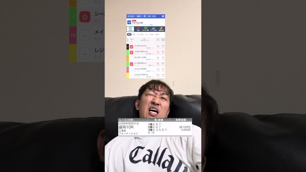不来方賞2026馬券結果。# #馬券 #地方競馬 #3連単 #vlog