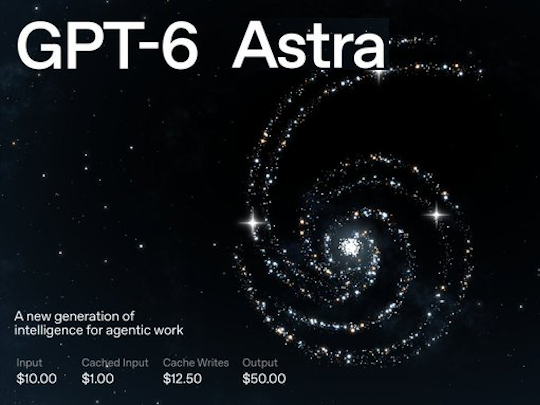 OpenAI、次世代モデル「GPT-6 Astra」を発表 ～「PCでできることは、すべて代行できる」 - 窓の杜