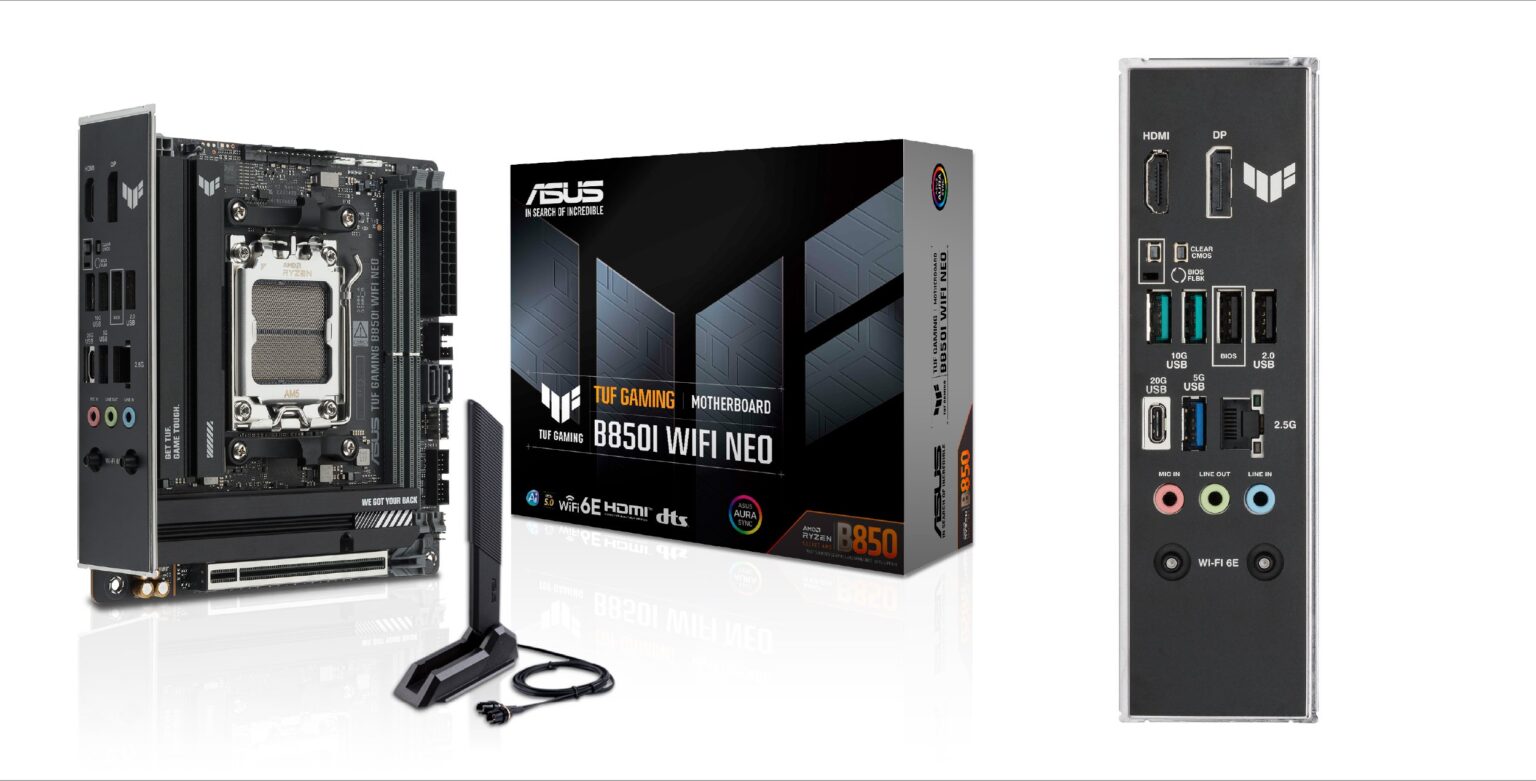 【初Mini-ITX】ASUS「TUF GAMING」から初のMini-ITXマザー「TUF GAMING B850I WIFI NEO」が登場——9月4日発売