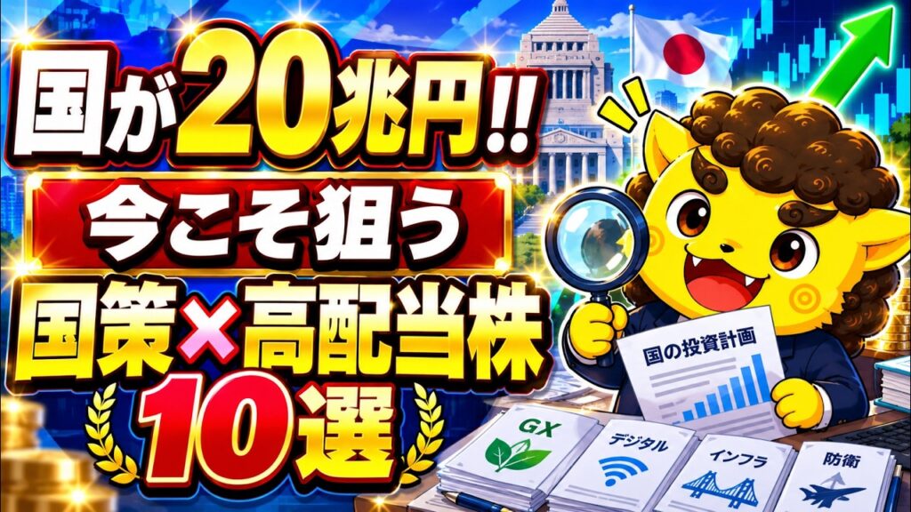 【高配当株】国が20兆円を出す今、狙いたい国策銘柄10選｜成長も配当も狙える優良株を厳選