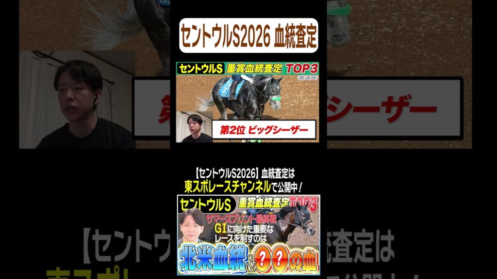 【#セントウルS 2026】サマースプリント最終戦！北米血統＋〇〇の血に注目！？【坂上明大の重賞血統査定】《東スポ競馬》