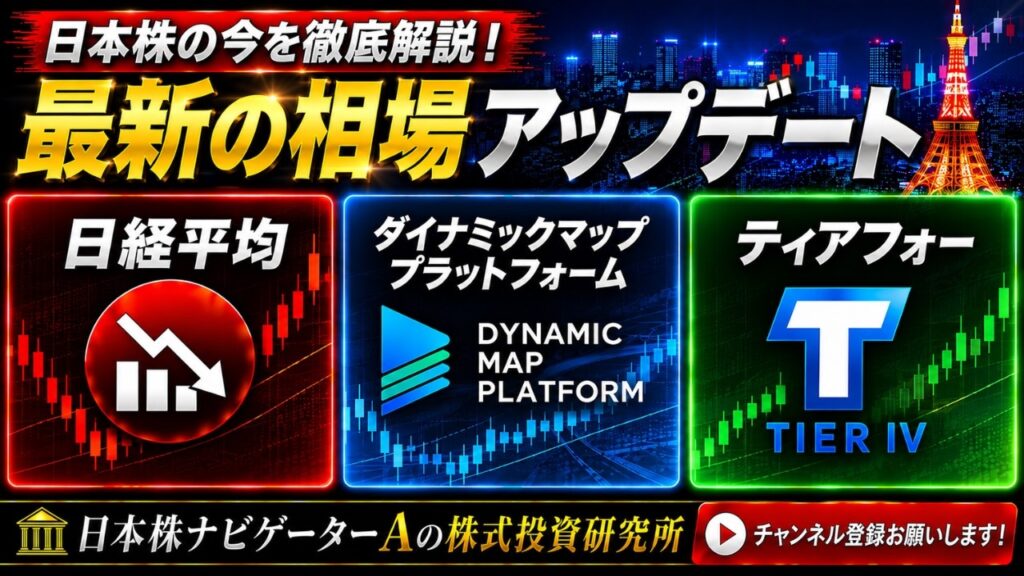 日経平均、ダイナミックマッププラットフォーム、ティアフォー