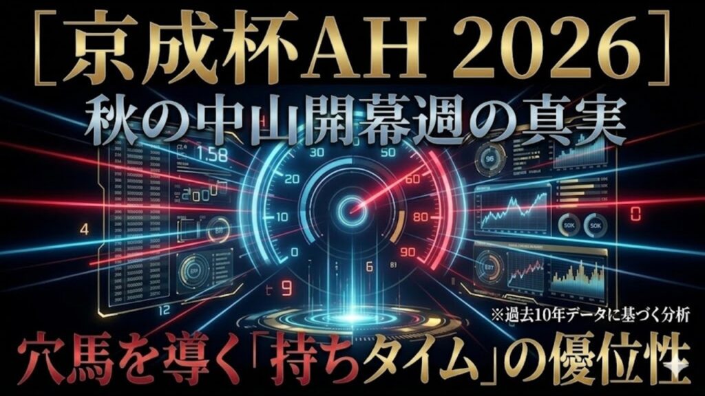【京成杯AH 2026】開幕週＝前有利？ではなく「持ちタイム」が示す優位性の真実