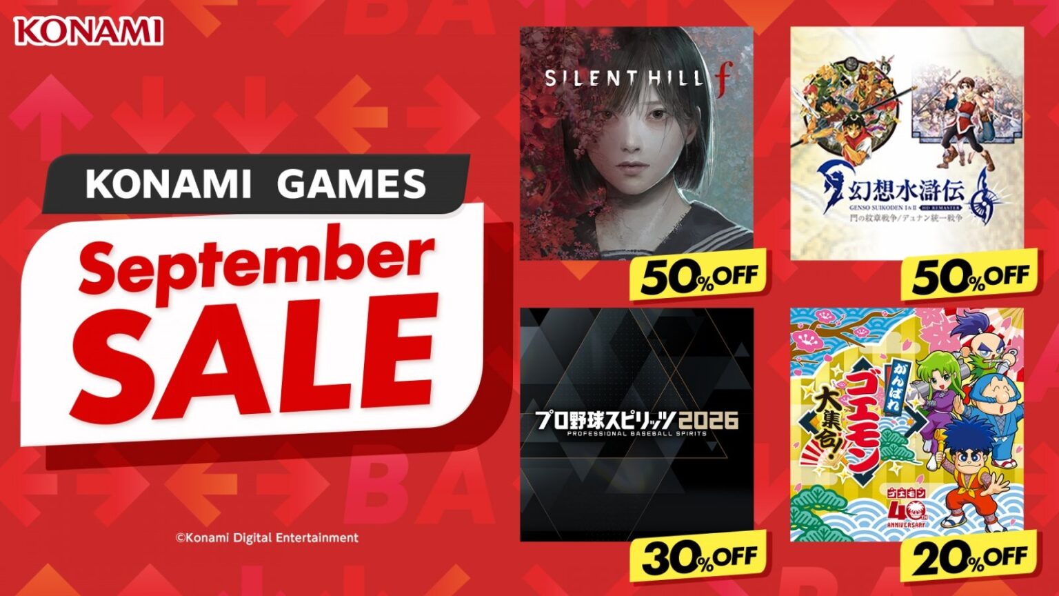 【最大50%オフ】KONAMI「September SALE」開催中——『プロ野球スピリッツ2026』や『がんばれゴエモン大集合！』が初セール対象に | eSports World（eスポーツワールド）