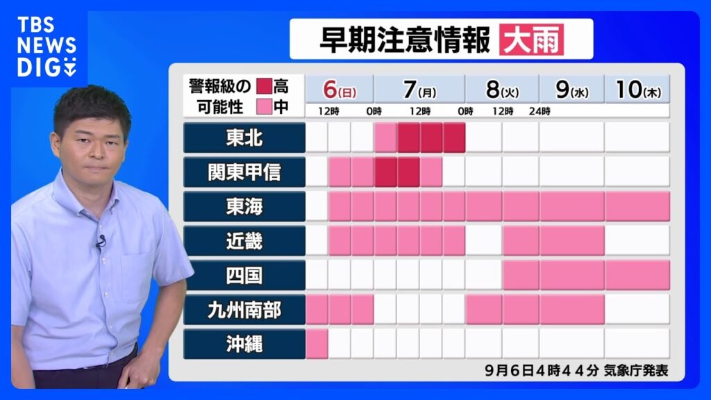 きょう~あすは広範囲で警報級大雨のおそれ 関東や東海は今夜遅く~あす朝が大雨ピーク予想 今夜は安全な所で就寝を|TBS NEWS DIG きょう~あすは広範囲で警報級大雨のおそれ 関東や東海は今夜遅く~あす朝が大雨ピーク予想 今夜は安全な所で就寝を|TBS NEWS DIG
