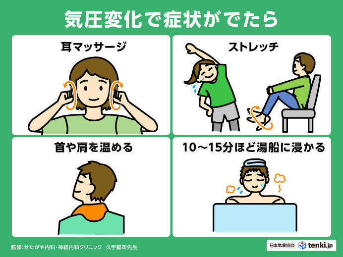 気圧変化で症状がでたら