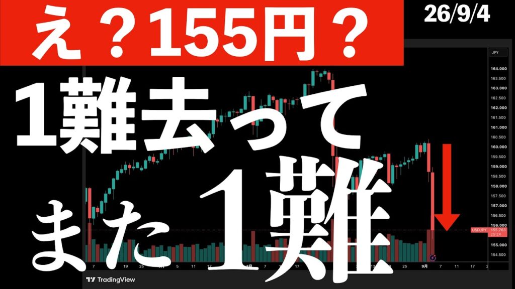 【え？155円？】急激な円高進行！米株高でも心配な日本株！影響は？　#米国株 #日経平均 #sp500 #soxl #nvda