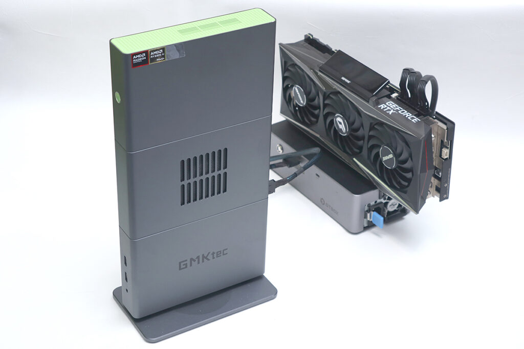 【Hothotレビュー】OCuLinkでRTXを生やしAIを静かに回す、GMKtec「EVO-X3」レビュー - PC Watch