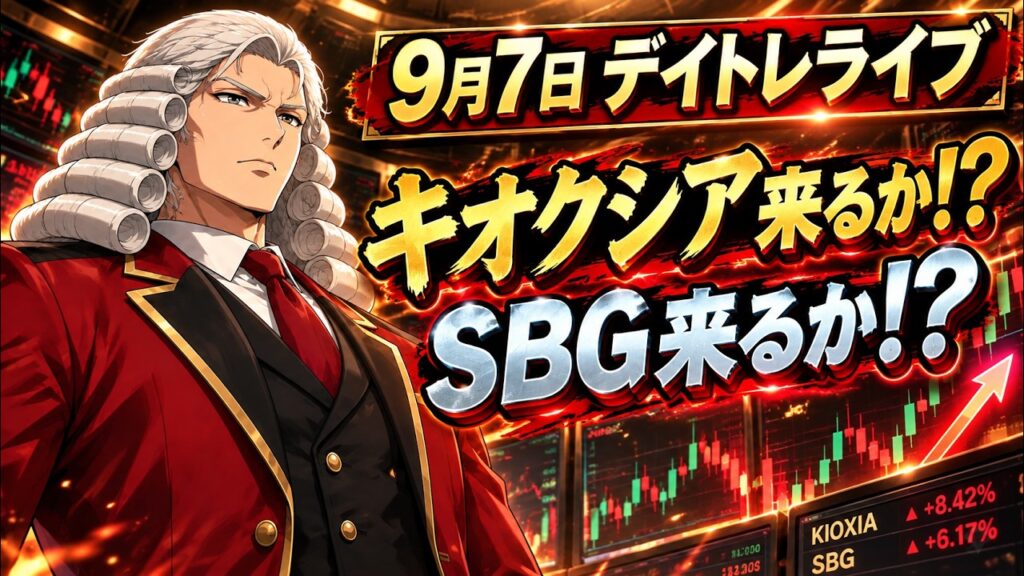 9月7日　日経平均株価ライブ｜メモリーが主役になるか！？SBGもくるか！？