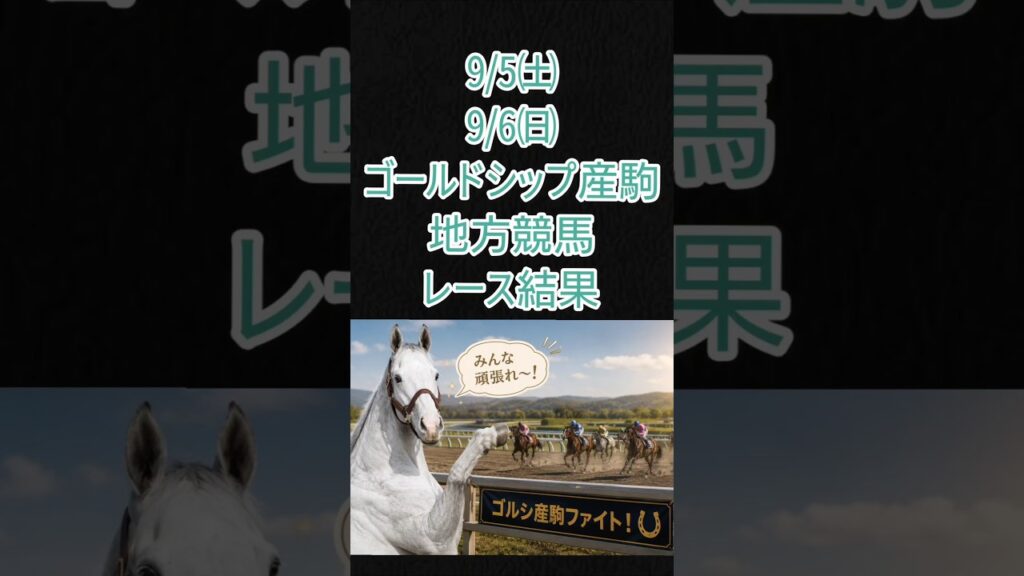 9/5･9/6地方競馬レース結果