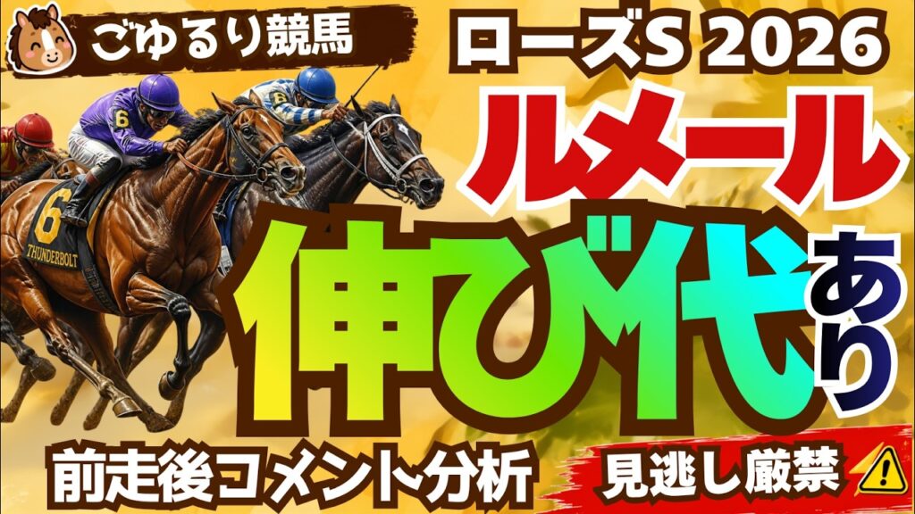 【必見情報】ローズS 2026  前走後コメント【競馬予想】