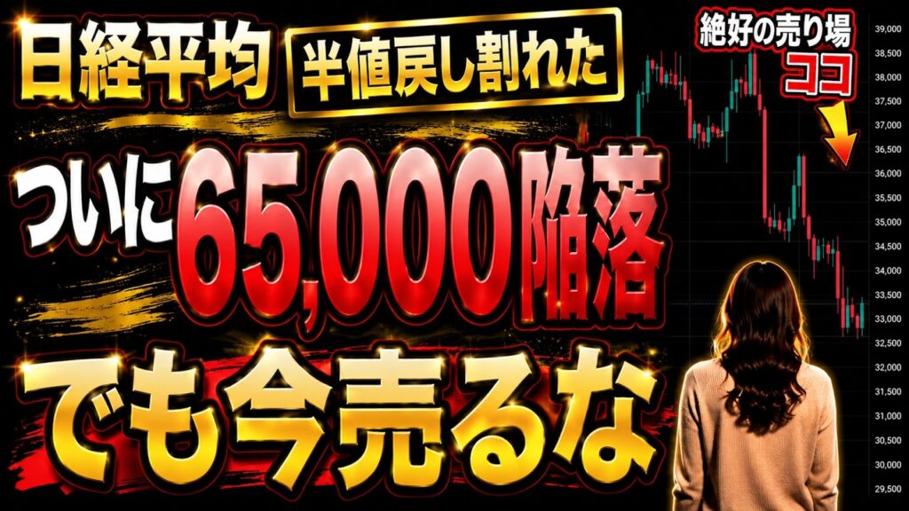 【日経平均×ドル円】半値戻しついに陥落…でも「今から売る」は一番危険です⚡次の目標と正しい待ち方|#日経平均株価 #日経平均先物 #日経225 どこまで 上がる 下がる 今後 予想 【日経平均×ドル円】半値戻しついに陥落…でも「今から売る」は一番危険です⚡次の目標と正しい待ち方|#日経平均株価 #日経平均先物 #日経225 どこまで 上がる 下がる 今後 予想
