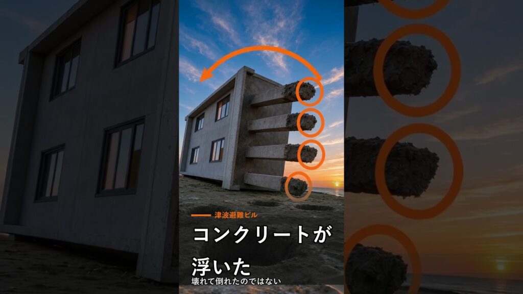 コンクリートのビルが、津波で「浮いた」話