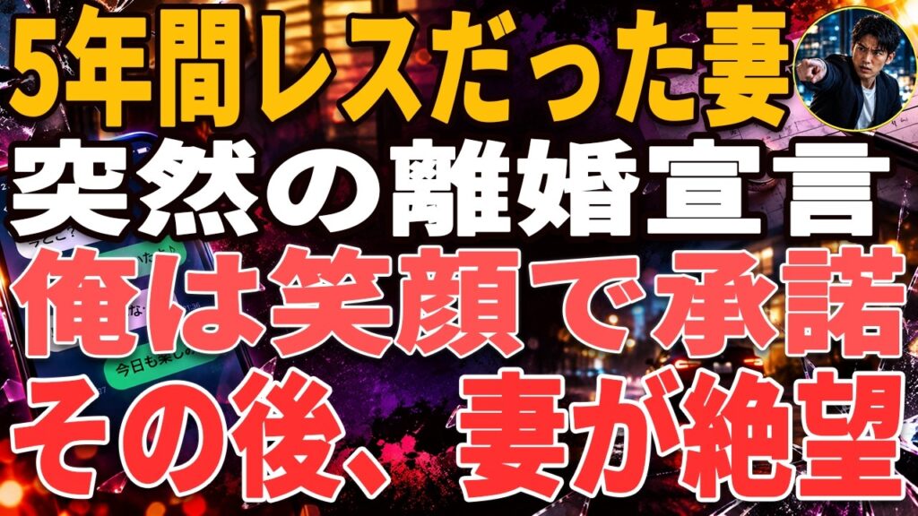 【修羅場】5年間レスだった妻が突然離婚宣言。俺が笑顔で承諾した結果、妻が絶望することに… 【修羅場】5年間レスだった妻が突然離婚宣言。俺が笑顔で承諾した結果、妻が絶望することに…