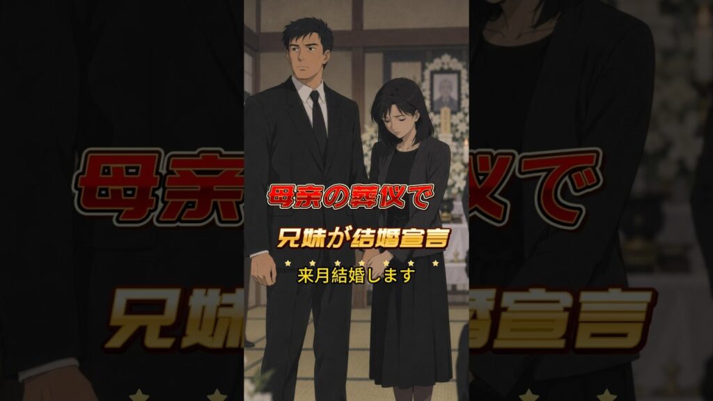 母親の葬儀で兄妹が結婚宣言。「俺たち、来月結婚します」