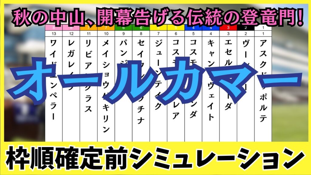 【オールカマー2026】枠順確定前シミュレーション 展開＆過去10年データ分析！レガレイラ連覇か？中山巧者の一発か？【競馬予想】