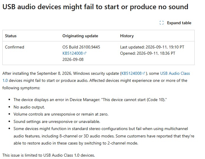 Windows 11の9月更新でUSBオーディオが無音、Claude Coworkも不具合 - PC Watch