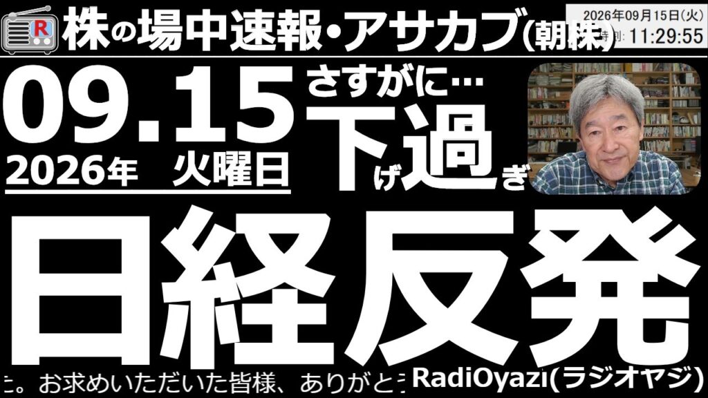 【朝株!(投資情報)】日経平均は下げ過ぎた反動で反発中。ただ、今日は「魔の火曜日」なので油断はできない。日経は、いぜんとして75MA、25MA、5MAを、すべて下回って低迷中。今日の反発で挽回したい。 【朝株!(投資情報)】日経平均は下げ過ぎた反動で反発中。ただ、今日は「魔の火曜日」なので油断はできない。日経は、いぜんとして75MA、25MA、5MAを、すべて下回って低迷中。今日の反発で挽回したい。