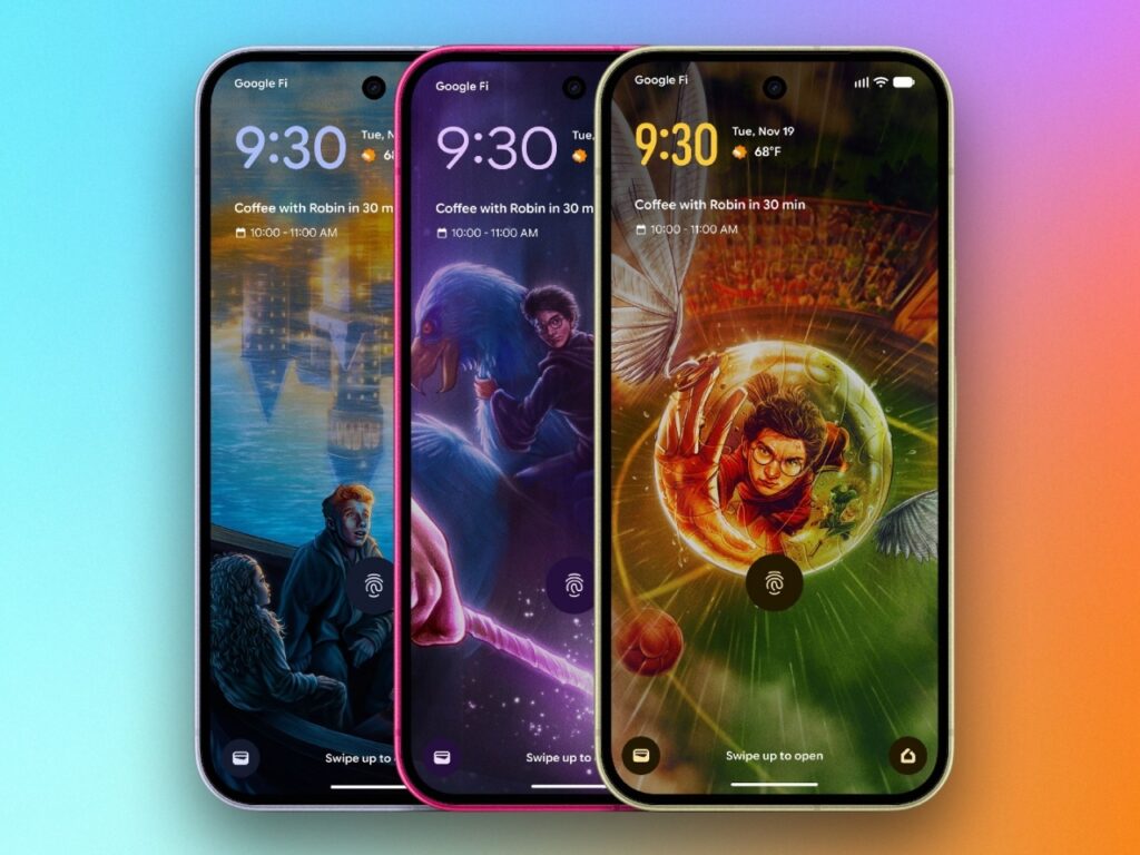 「ハリー・ポッター」のテーマを設定したPixelスマホ