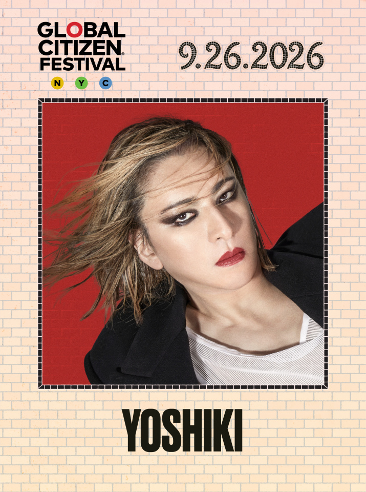YOSHIKI、米音楽フェス『Global Citizen Festival 2026』日本人アーティスト初出演決定　ホストはヒュー・ジャックマン　ローリン・ヒルやレニー・クラヴィッツら出演（オリコン） - Yahoo!ニュース