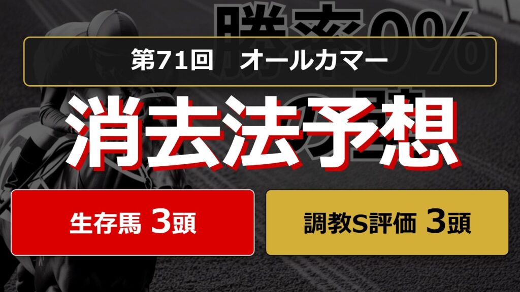【オールカマー2026予想】買える馬・消せる馬が判明！消去法データ＆調教S評価まとめ #消去法 #データ分析 #競馬予想 #競馬データ #オールカマー