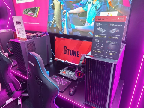 マウスコンピューターと提携しており、同社のゲーミングPCだけでなくキーボードやマウスといった周辺機器も試すことができる