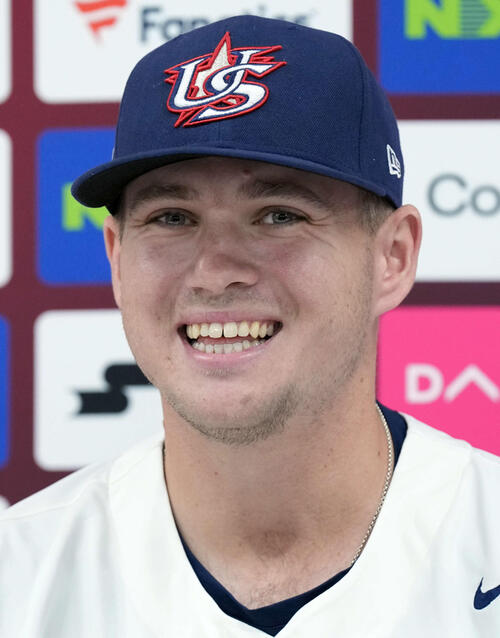 【解説】合理的なウォードの中日移籍 ロックアウト踏まえ先手か NPBで成功すればMLB再挑戦も – プロ野球 : 日刊スポーツ 24年11月、「プレミア12」会見で笑顔を見せる米国代表ライアン・ウォード