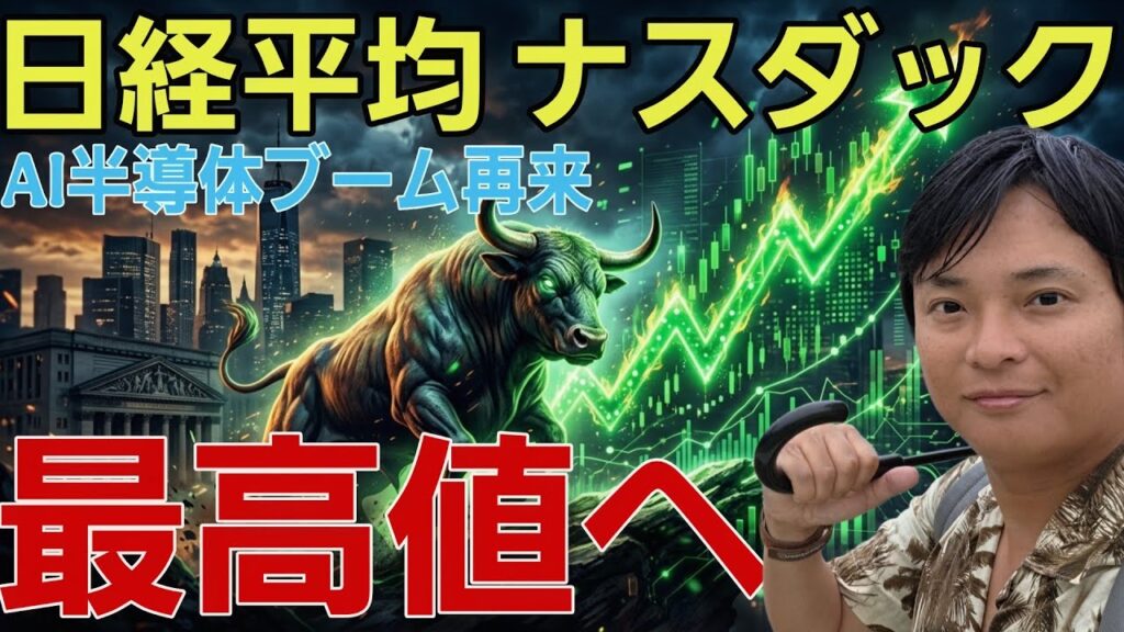 【重要】日経平均株価 ナスダック 最高値更新へ！高金利でもAI半導体株なぜ上昇？