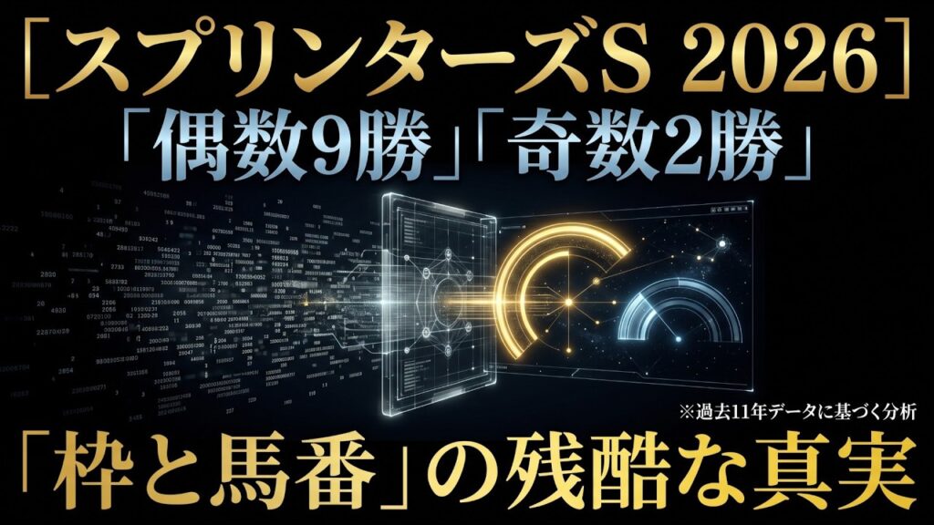 【スプリンターズステークス 2026】過去データが暴く「枠と馬番」の残酷な真実。