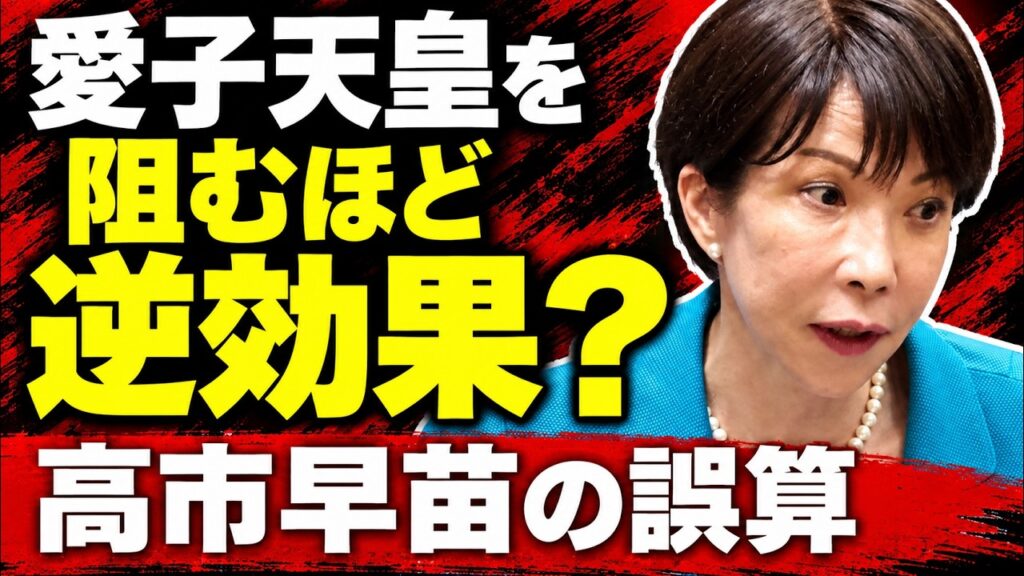 高市早苗の誤算。皇室典範改正は愛子天皇人気を加速させる。京都大学教授・池亀彩。安冨歩東京大学名誉教授。一月万冊清水 高市早苗の誤算。皇室典範改正は愛子天皇人気を加速させる。京都大学教授・池亀彩。安冨歩東京大学名誉教授。一月万冊清水