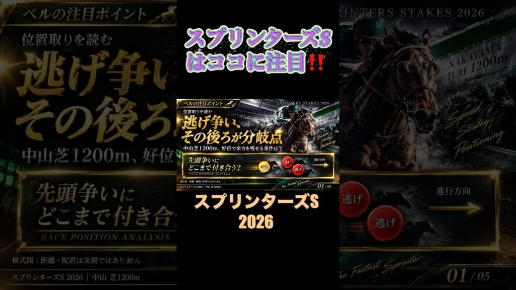スプリンターズSの勝ち馬には、過去5年共通点がありました❗️#スプリンターズS2026 #競馬予想 #過去傾向