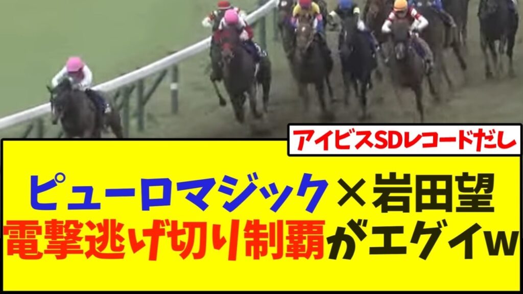 【スプリンターズステークス】ピューロマジック×岩田望来騎手、電撃逃げ切り制覇がエグイw【競馬】