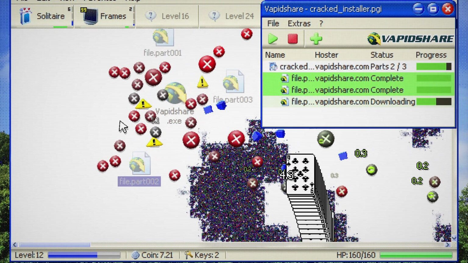 ウイルスまみれ“古のPC風”ヴァンサバライク『Antivirus Survivors 2003 Professional』好評率98％でブレイク中。敵も倒すしポップアップも閉じる、画面ずっとうるさい地獄のデスクトップ - AUTOMATON