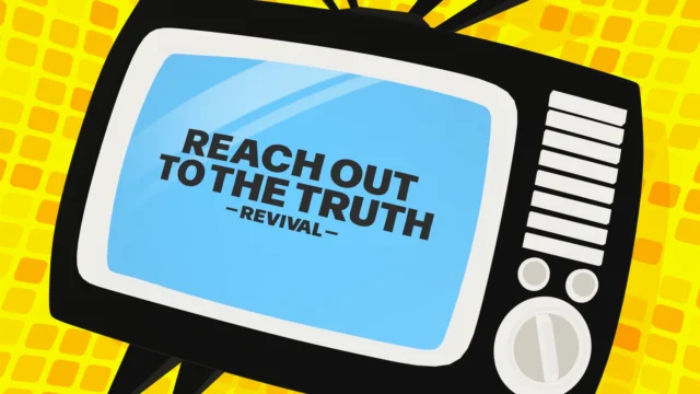 「Reach Out To The Truth -Revival-」のテレビ風イラスト