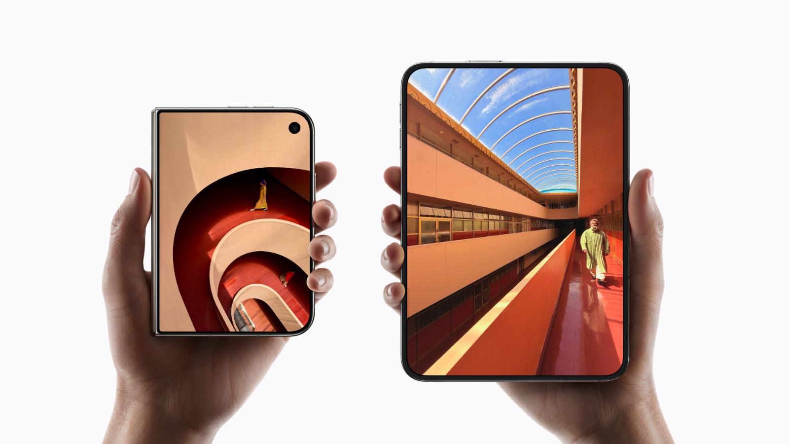 初の折りたたみ「iPhone Duo」開くと7.6インチに、2画面でマルチタスク＆便利なカメラ機能も｜写真6