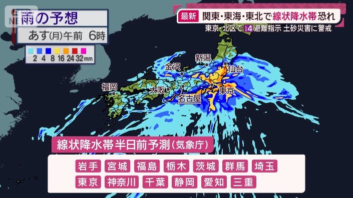 雨の予想