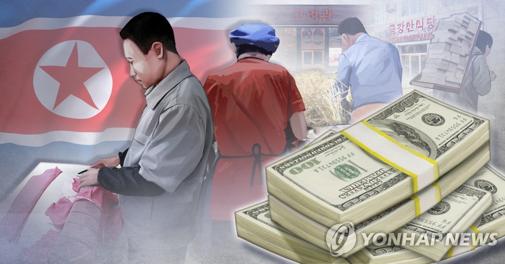 北朝鮮労働者(イラスト)=(聯合ニュース)
