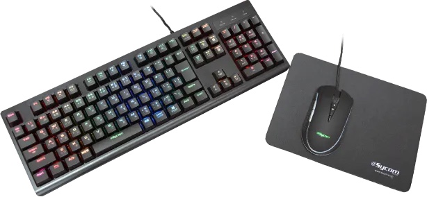 G-Master Velox Campio Edition 2026に標準付属するサイコムオリジナルのゲーミングキーボード・マウス・マウスパッド