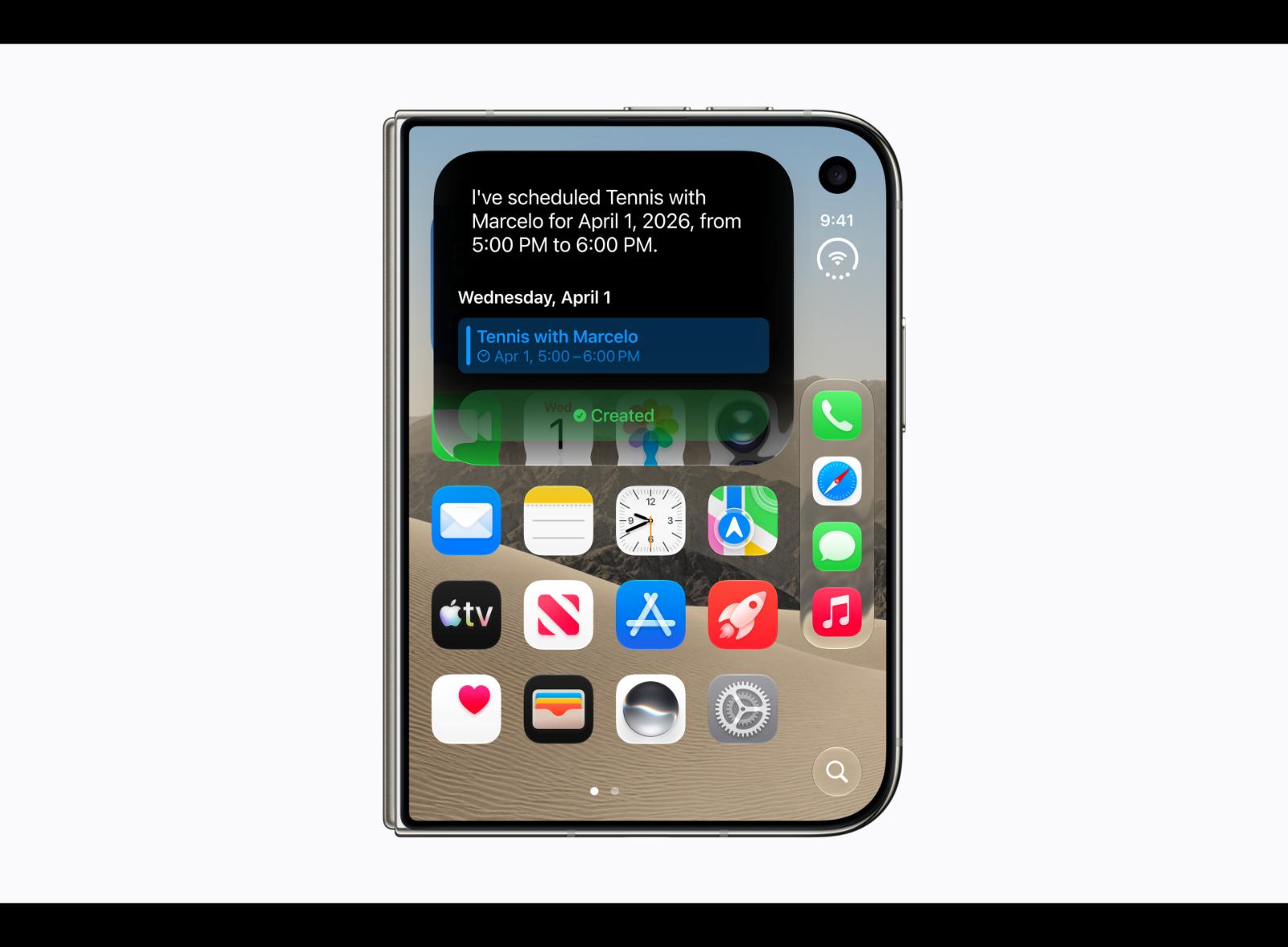 初の折りたたみ「iPhone Duo」開くと7.6インチに、2画面でマルチタスク＆便利なカメラ機能も｜写真14