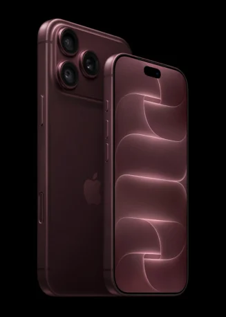 バーガンディのiPhone 18 Pro(前面)とiPhone 18 Pro Max(背面)