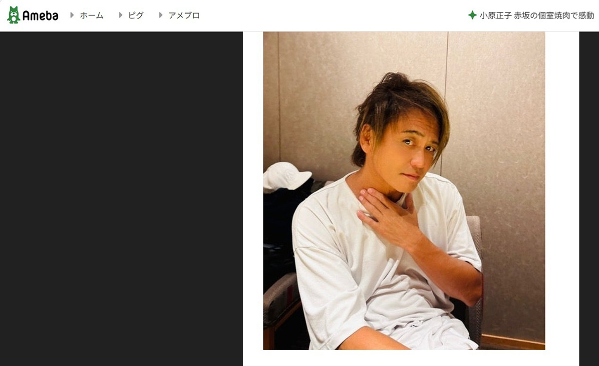 2026年9月21日、が、自身のブログを更新し、近況をつづった元光GENJIの諸星和己（Amebaブログより）