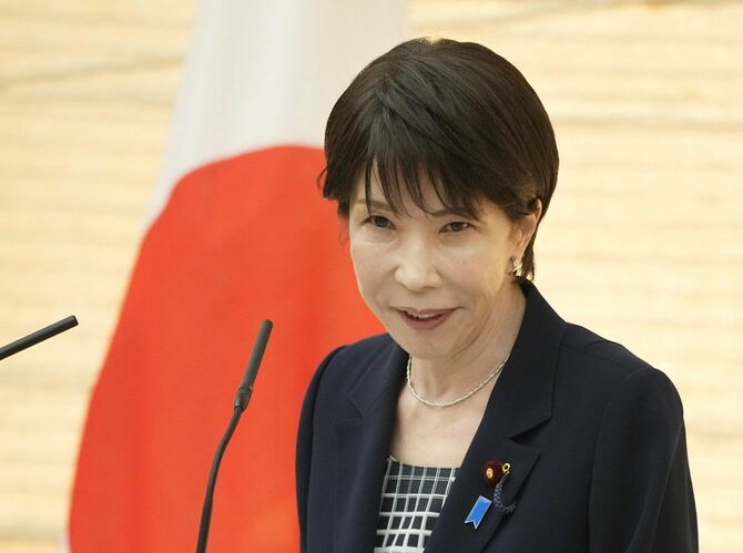自衛隊指揮官幹部会同後の昼食会であいさつする高市早苗首相＝2026年9月2日、首相官邸