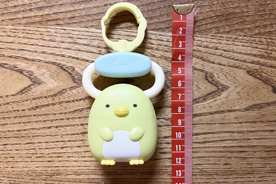 「ぺんぎん？」はキャラクター部分だけで全長約11cm、「アーム」の顔もかわいい