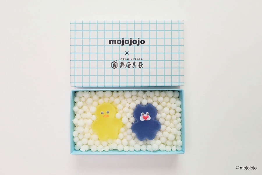 「mojojojo 琥珀糖」（1188円）日保ち：20日（常温）、内容量：2個、箱サイズ：約10.7×6.2×2.8cm