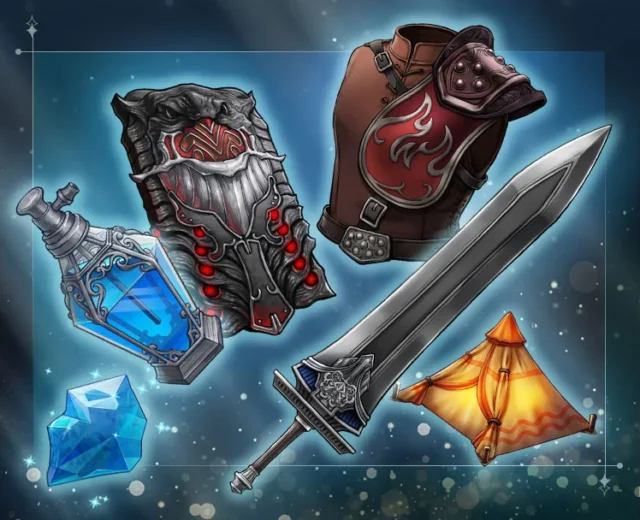 FFレゾナンス予約特典の装備品やアイテムのセット画像