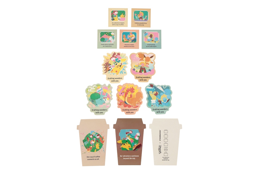 『Pokemon + STARBUCKS アートステッカーセット』（1800円）